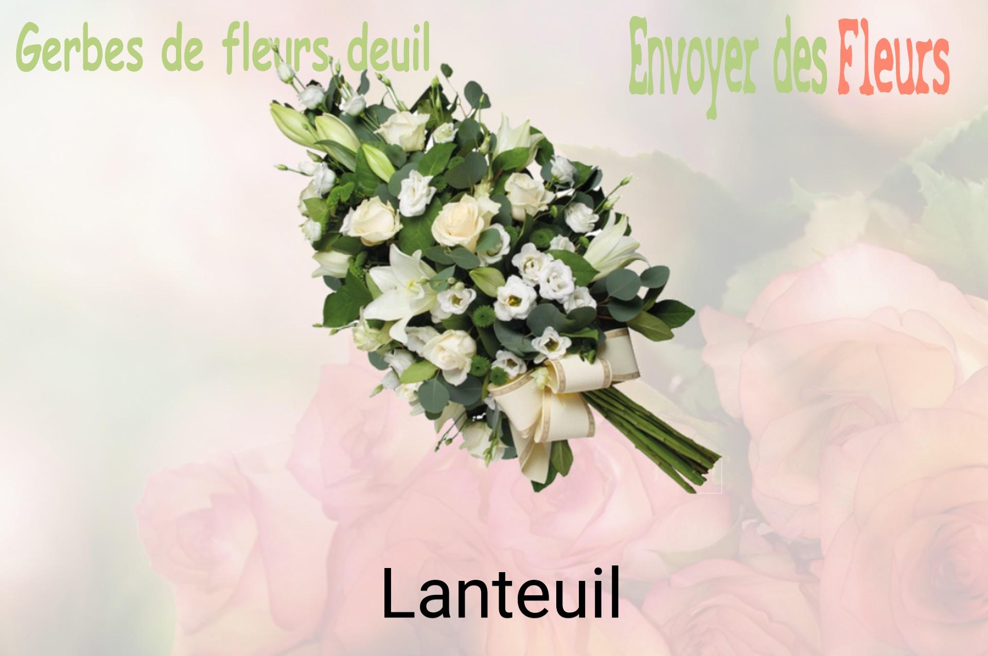 Gerbe de fleurs de deuil livrée à Lanteuil